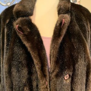 Vintage Sportowne futur  faux  fur reversible coat